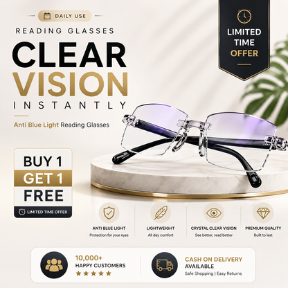Daily Use Reading Glasses - Buy 1 Get 1 Free